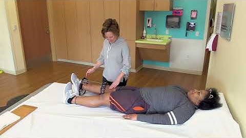 External Fixator Exercises: Knee Extension Stretch (Prone)