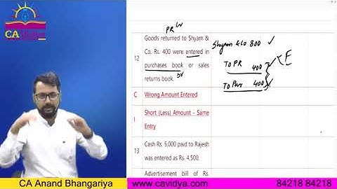 CA Foundation Rectification of Errors Lectue No 2