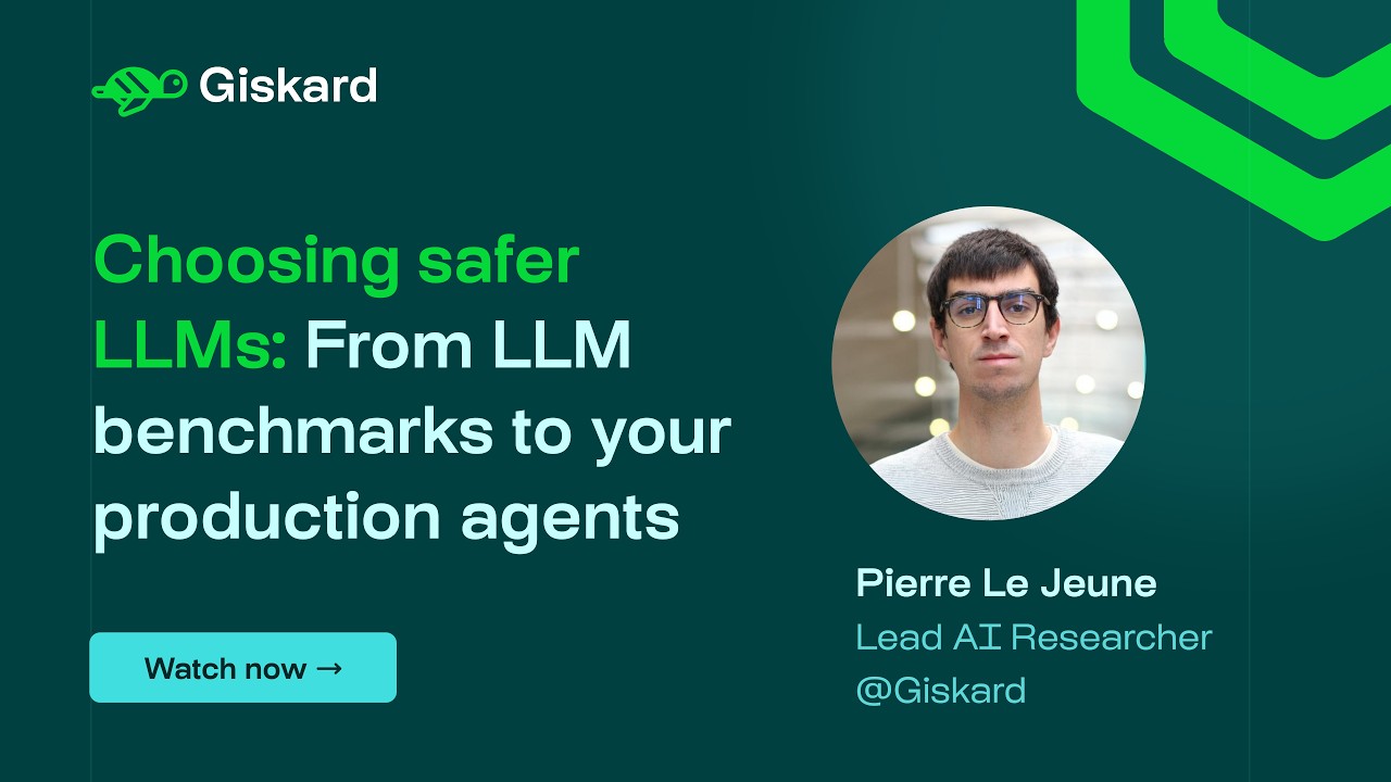 [Live Session] Choosing safer LLMs: From LLM benchmarks to your production agents