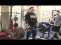 Andy bolton deadlifting 330kg 3 reps for speed