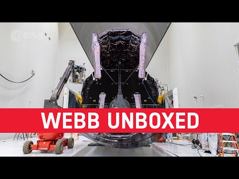 Webb unboxed in cleanroom at Europe’s Spaceport