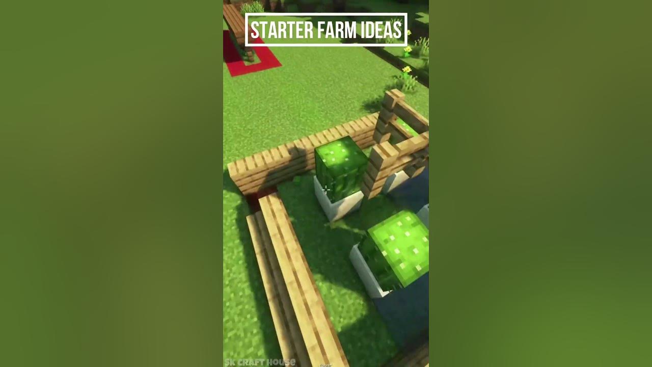 3 starter farm in minecraft minecraft minecraftshorts 