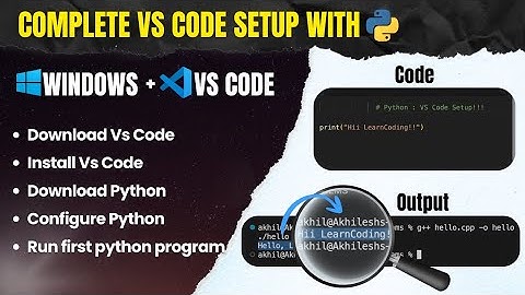 How to Setup Python in Visual Studio Code | VS Code Installation for Python 