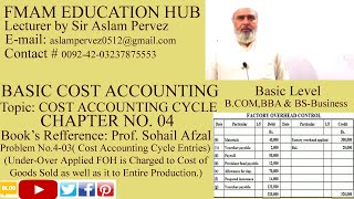 Cost Accounting- Ch No04-Cac- Problem 4-03 Cac Entries Lect Sir Aslam Pervez