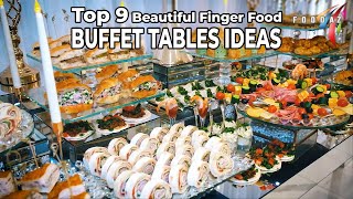 Top 9  Wedding buffet table decorating ideas #090 | finger food ideas for party | catering food