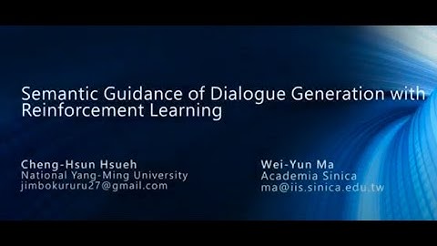 Semantic Guidance of Dialogue Generation with Reinforcement Learning