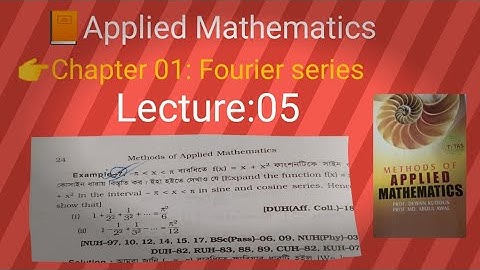 Applied mathematics // Honours 4th year//Fourier series