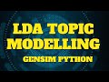 LDA Topic Modelling Explained with implementation using gensim in Python #nlp #tutorial
