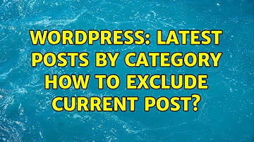 Wordpress: Latest posts by category how to exclude current post?