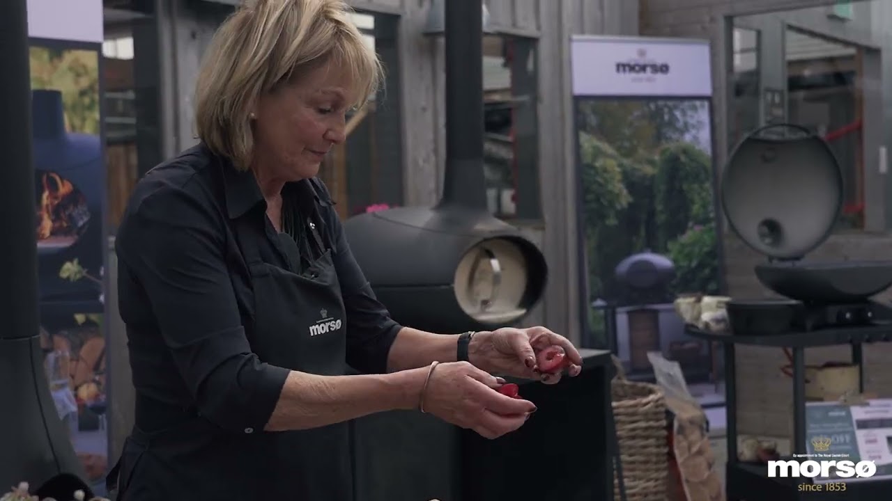 Fruit Salad of Poached Pears, Plums & Blackberry with Creative Gardens