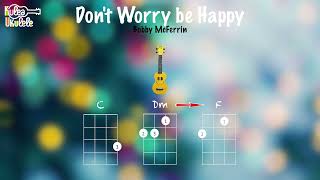 Don't Worry be Happy - Ukulele play along (C Dm F) Resimi