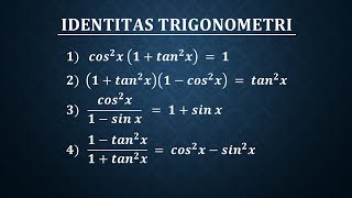 Soal-soal Identitas Trigonometri
