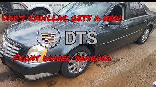 Cadillac DTS front wheel bearing replacement.