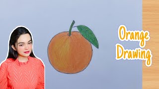 How To Draw An Orange Very Easy Step By Step | Easy Fruit Drawing