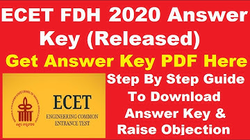 ECET FDH 2020 Answer Key (Released) -Check How to Download ECET FDH Response Sheet & Raise Objection
