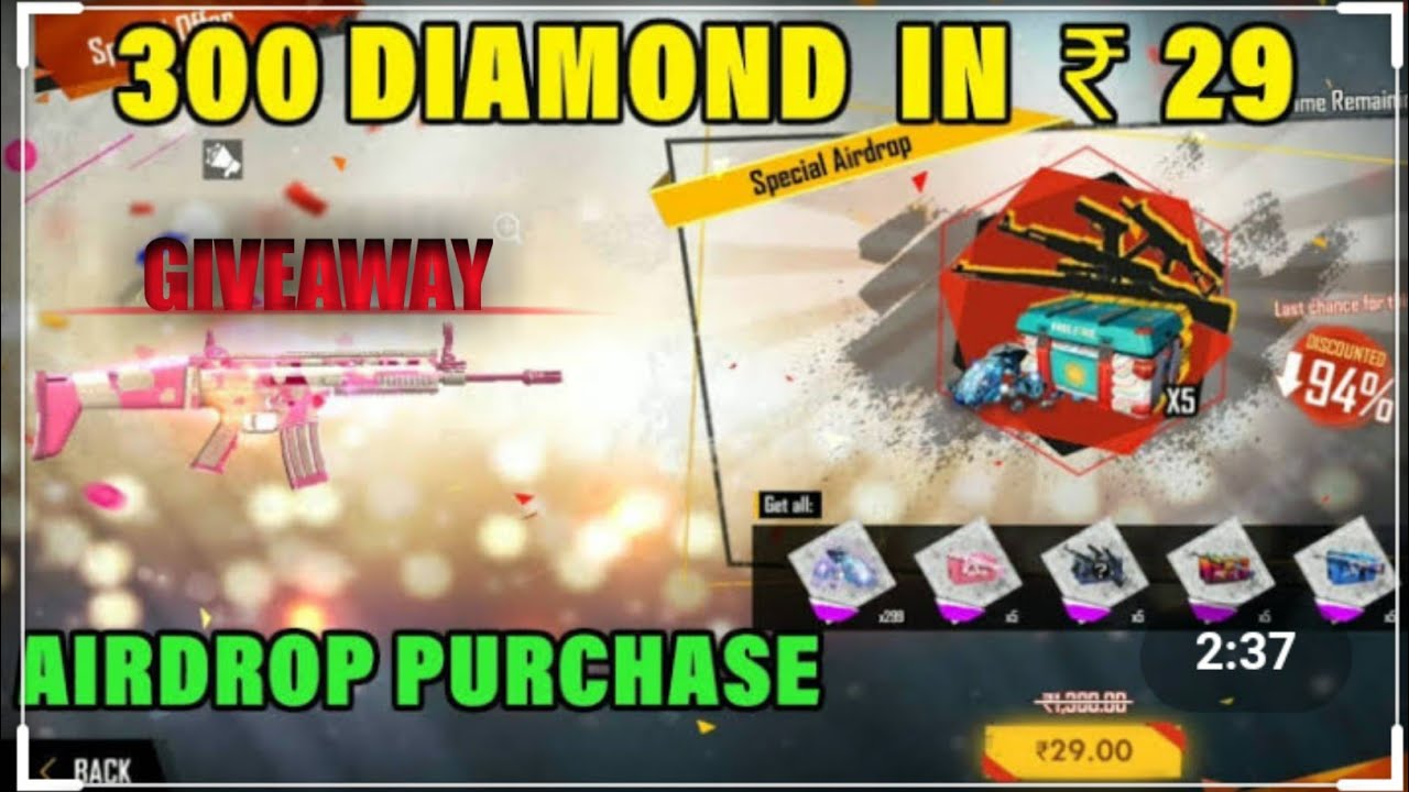 29 special AirDrop 300 dimond giveaway - YouTube