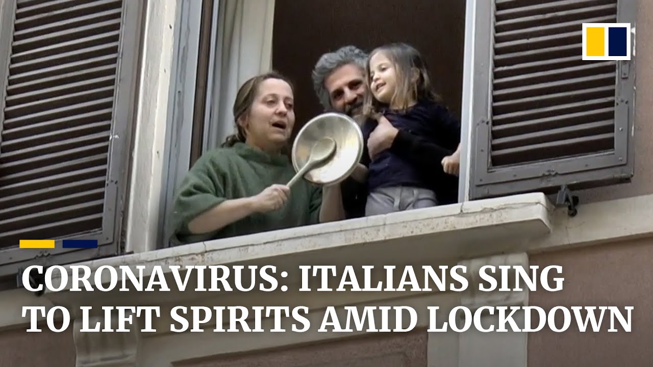 Italians In Nationwide Coronavirus Lockdown Sing Together To Boost Morale Youtube