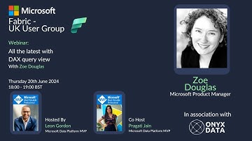 All the latest with DAX query view with Zoe Douglas