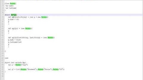 Case Classes in Scala v1