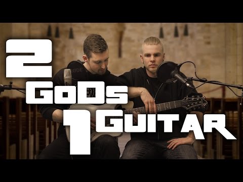 2 guys on one guitar do a cover of Eminem's ''Rap God'' in 1 take