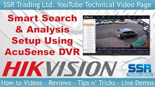 hikvision acusense smart search & analysis setup – quick playback search dvr human vehicle detection