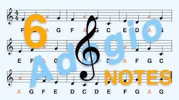 G Clef (Treble Clef): Learn to Read the A Note in Less Than 2 Minutes - Adagio, 6 Notes