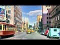 A Day in Montreal 1940s in color [60fps,Remastered] w/sound design added