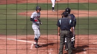 2017/4/23 城田 錬 (神奈川大学) 1年春 4番打者 神奈川工科大戦での2点タイムリー