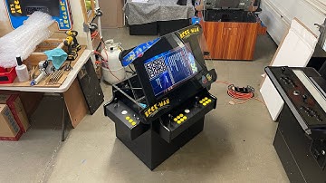 Classic three sided  Ultimate Cocktail Arcade.  Pandora DX JAMMA.  Www.Awesomearcades.Com 