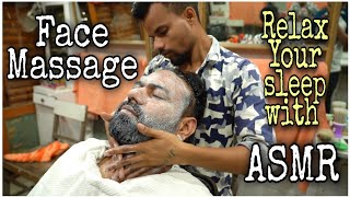 ASMR Face massage ! Removed dead skin with thread by Indian Barber BHEEM ! Watch TO Reduce INSOMNIA