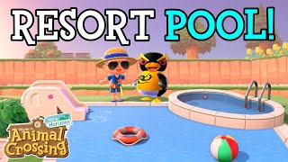 How to Build a Resort Style Pool in Animal Crossing New Horizons!