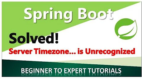 How to Solve Time zone value is unrecognized in SpringBoot, JPA, SQL