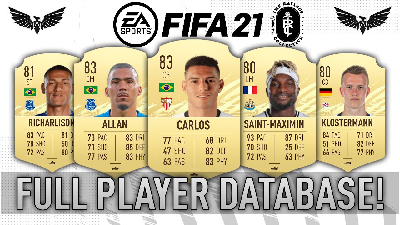 FIFA 21 DATABASE / OFFICIAL TOP PLAYER RATINGS REVEAL - FIFA 21 Ultimate Team / Ratings - YouTube