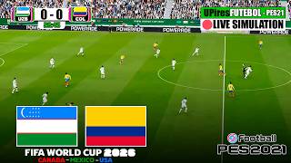 ⚽ Узбекистан против Колумбии 🎮 | Чемпионат мира 2026 | Полный матч | Видеоигра-симулятор
