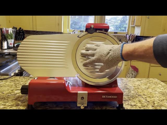 Slice Frozen Beef Paper Thin on Beswood 250 Meat Slicer. The