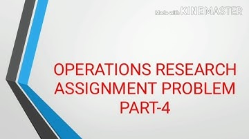 Assignment Problem ||#Operations Research|| Step by step procedure II Hungarian Method II Part- #4