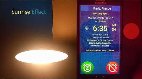 Alarm Clock Millenium | Sunrise effect with Smart Lights | Demo