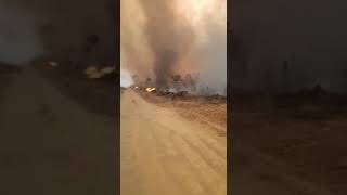 Redemoinho leva fogo por onde passa levando destruição de propriedades em Rondônia!
