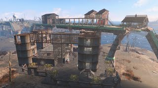 Fallout 4 - FINCH FARM - Settlement build tour - NO MODS