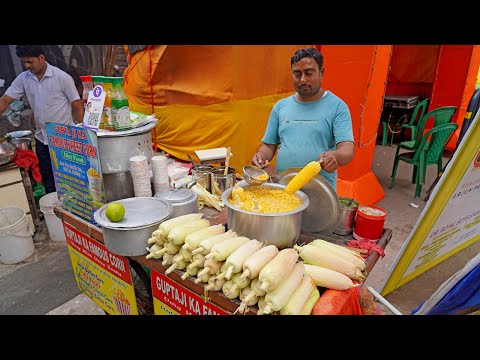 Masala Boiled Sweet Corn of Kolkata | Indian Street Food