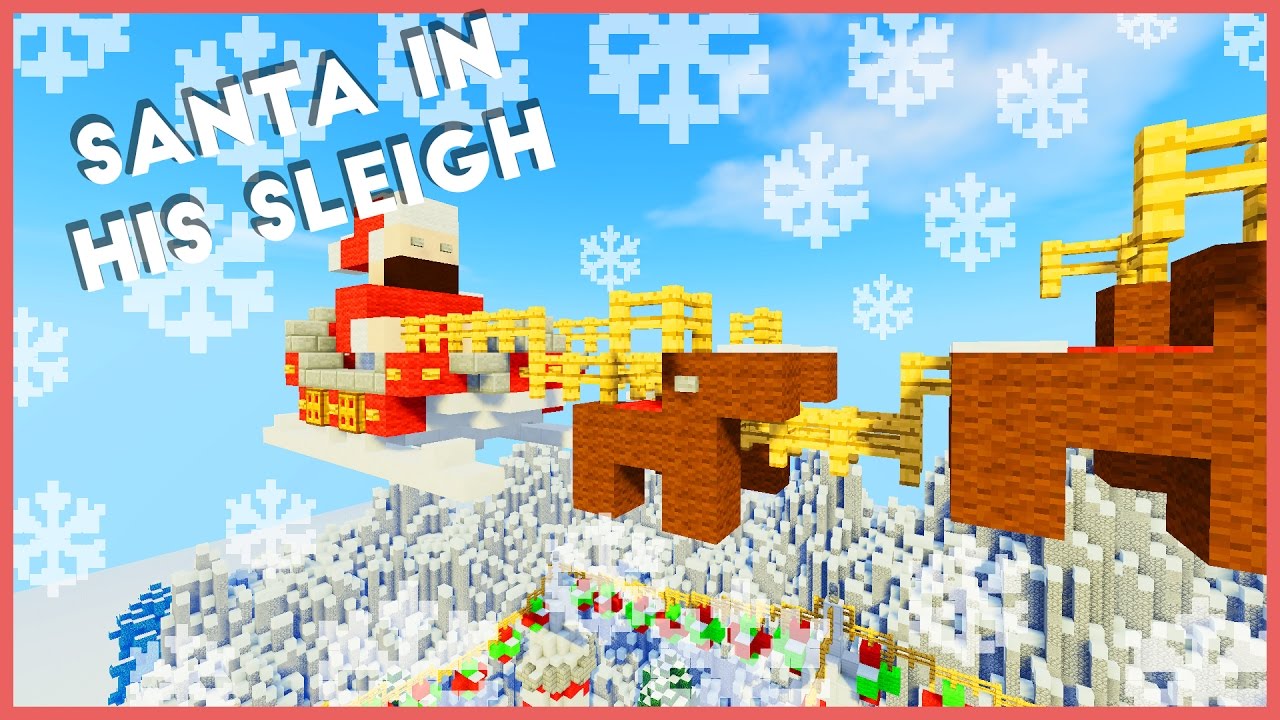 Minecraft - How To Make Santa in his Sleigh - YouTube
