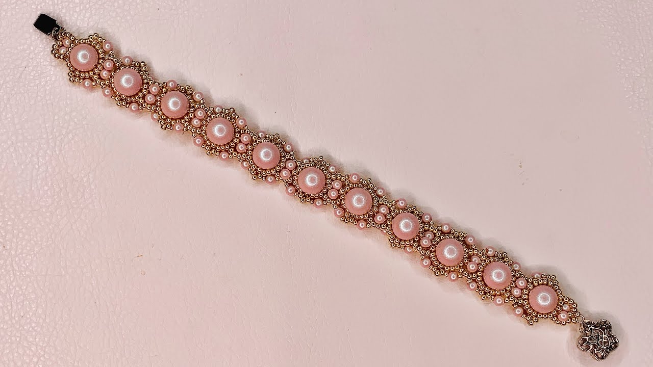 Crystal Pearl Beaded Bracelet 💎 Beading Tutorial - Beading Jewellery ...