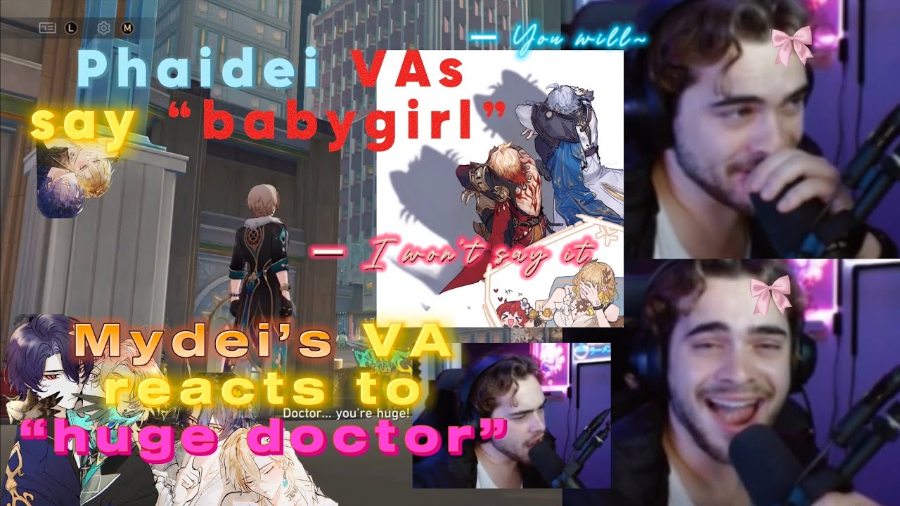 Mydei’s VA beats Phainon’s VA in “babygirl” while watching Aventurine’s story