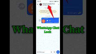 How To Lock WhatsApp Chat |WhatsApp Chat Lock | WhatsApp New Update #shorts #whatsapp