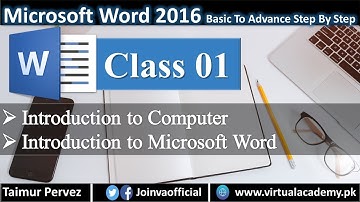 Microsoft Word Tutorials | Introduction to Computer | Introduction to Microsoft Word .01
