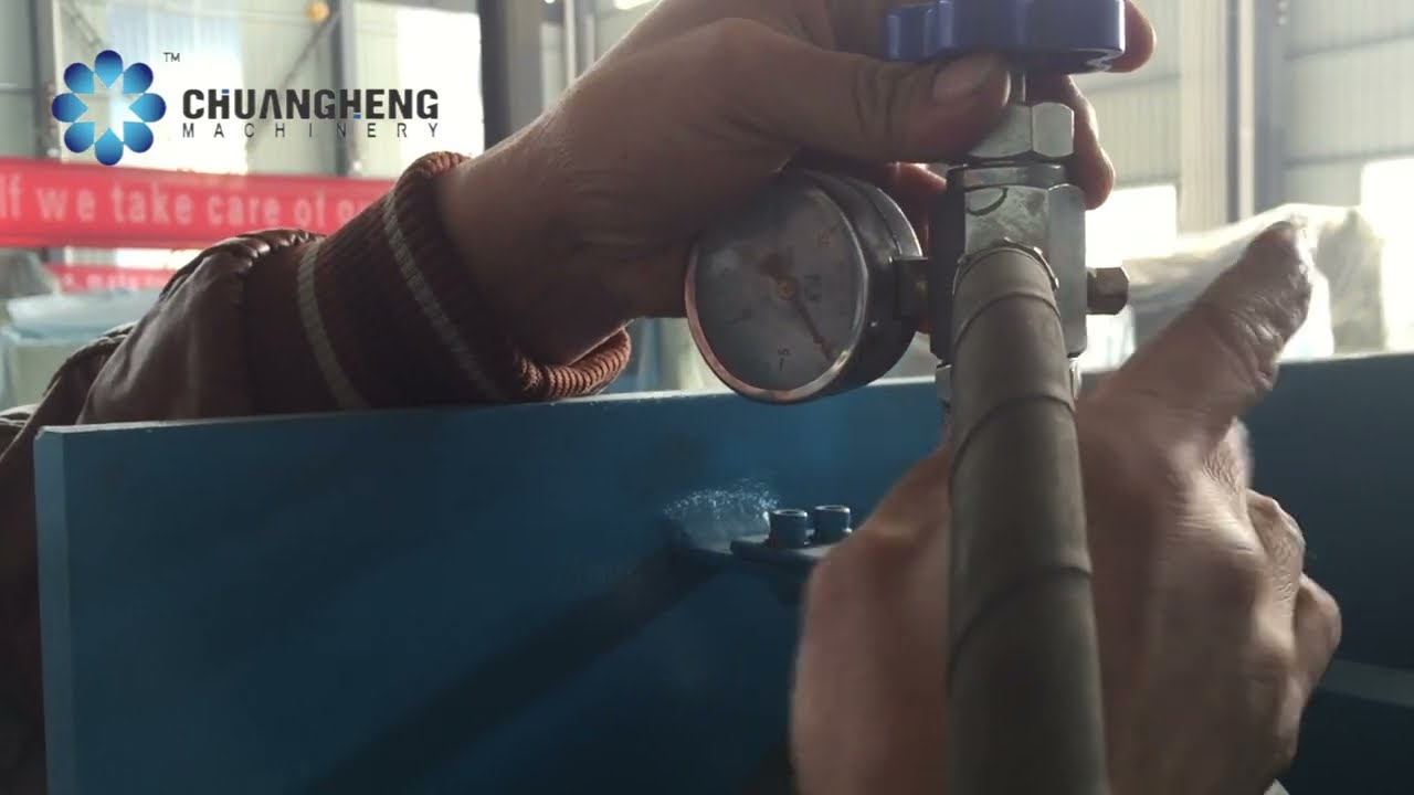 Hydraulic guillotine shear How to Fill pressure of Energy accumulator,fill nitrogen to accumulator