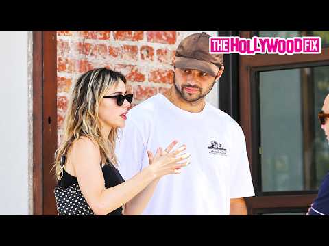 Kiernan Shipka & Noah Centineo Catch Up With A Friend Outside Groundwork Coffee In Larchmont Village