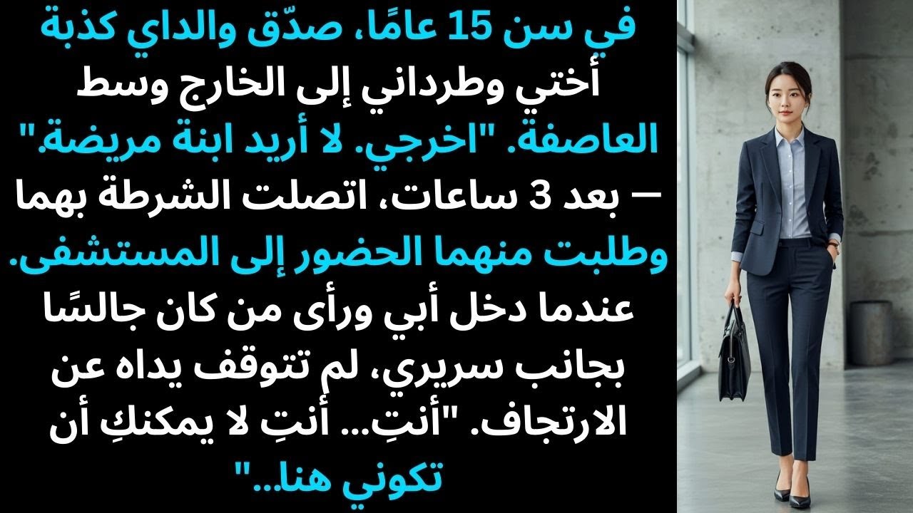 عمر 15 عامًا، تركني والداي وسط عاصفة بسبب كذبة أختي — ارتجفت يدا أبي عندما رأى من أنقذني.