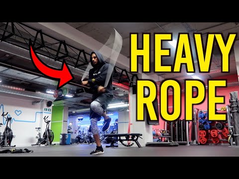 HOW TO USE A HEAVY JUMP ROPE LIKE RUSH ATHLETICS **RAW UNSEEN GYM FOOTAGE**