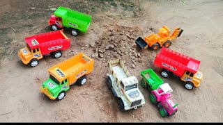 🚧 4 Toy Trucks Get Stuck in Mud! JCB Rescue Mission Begins | Toy Trucks & JCB for Kids
